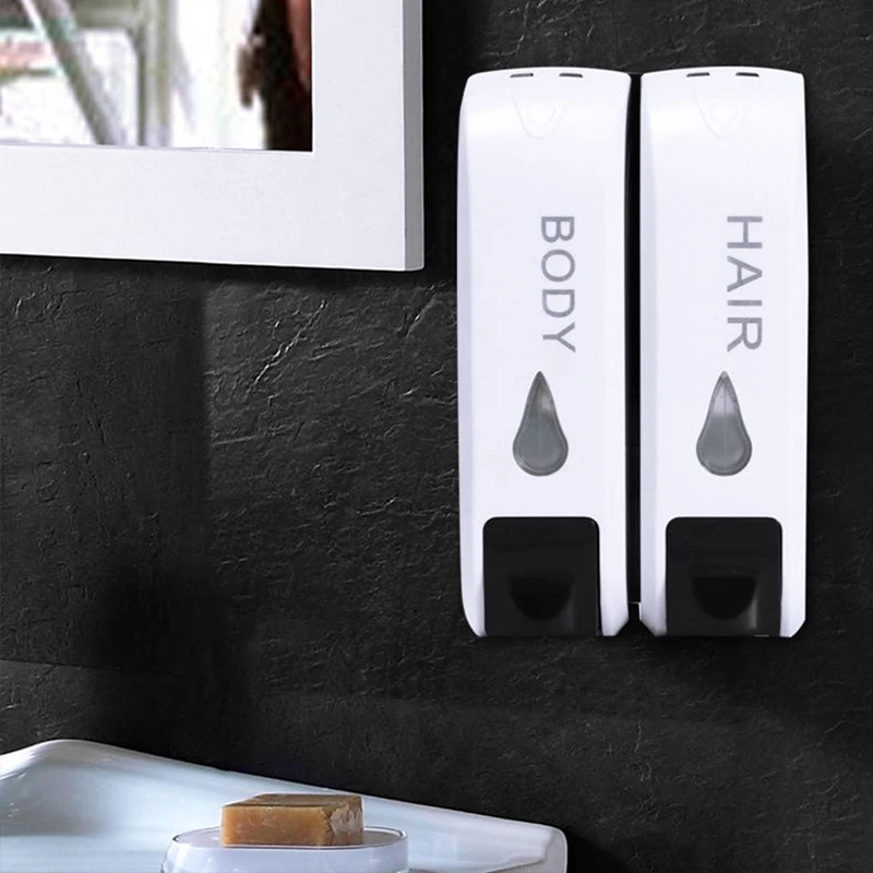 

1x Wall Mounted Lightweight Soap Dispenser Shower Gel Lotion Liquid Pump Durable