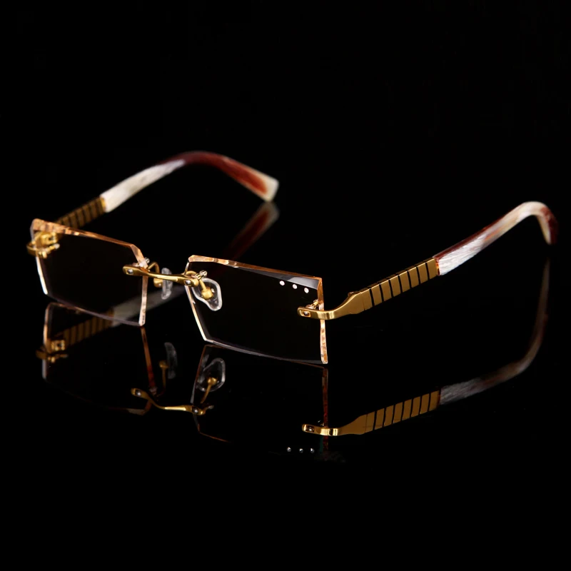 Buy High end mens eyewear prescription metal diamond