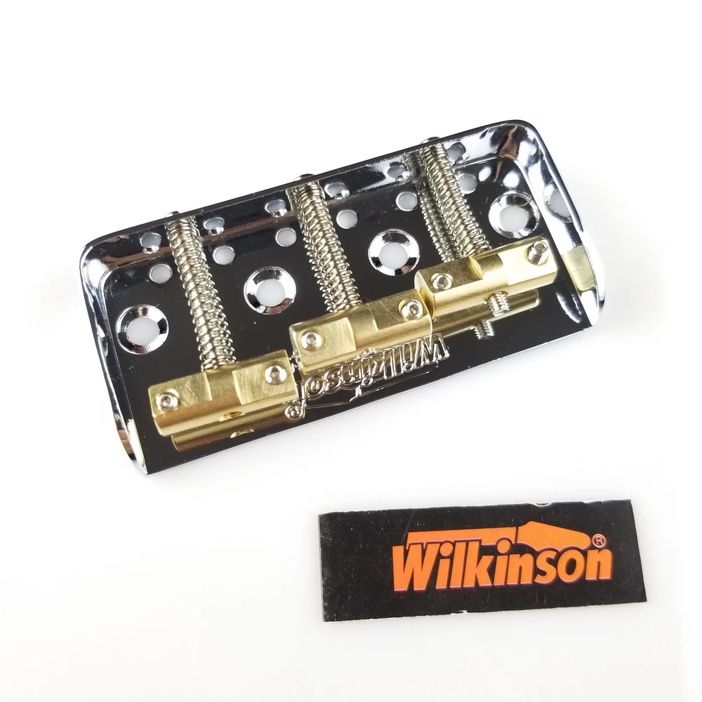 Günstig Wilkinson WTBS 6 Saiten Gitarre Brücke Kurze TL E gitarre Brücke Messing Sattel Chrom silber