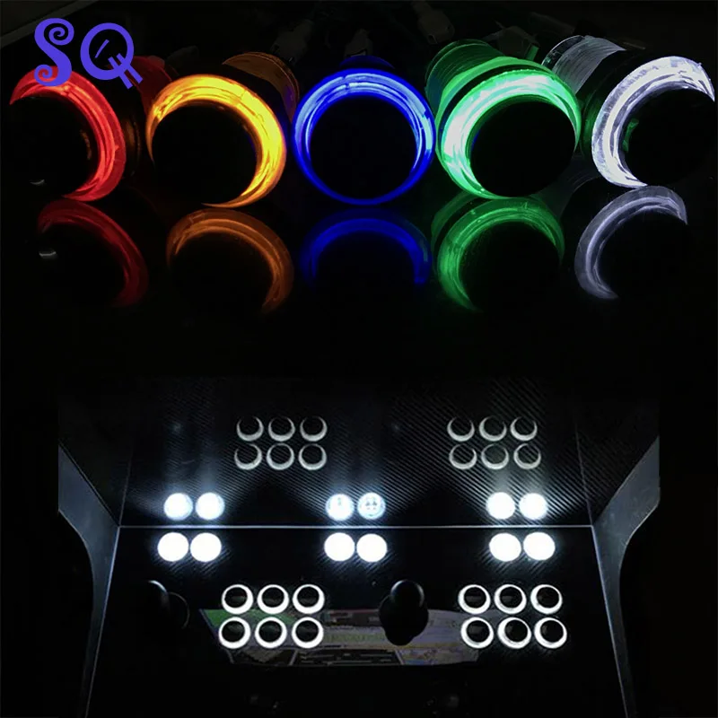 

33mm transparent Plated illuminated Push Button Arcade Button Led Micro Switch 5V/12V Power Button with microswitch