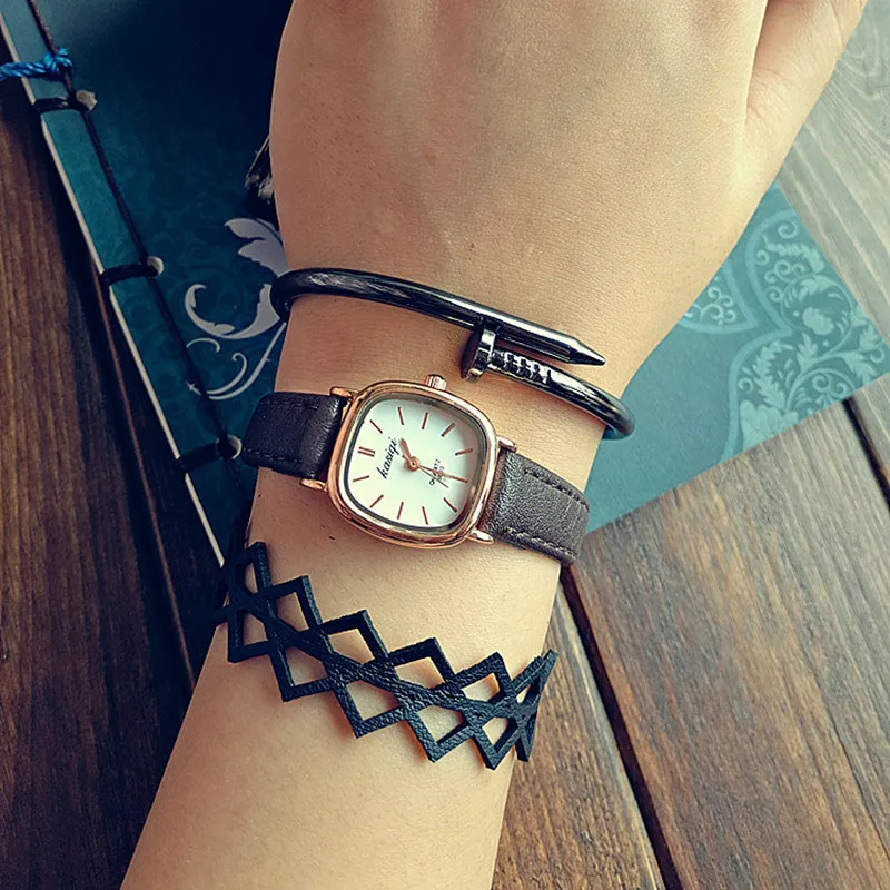 Ulta Thin Exquisite Women Small Watches Square Rose Gold Ladies