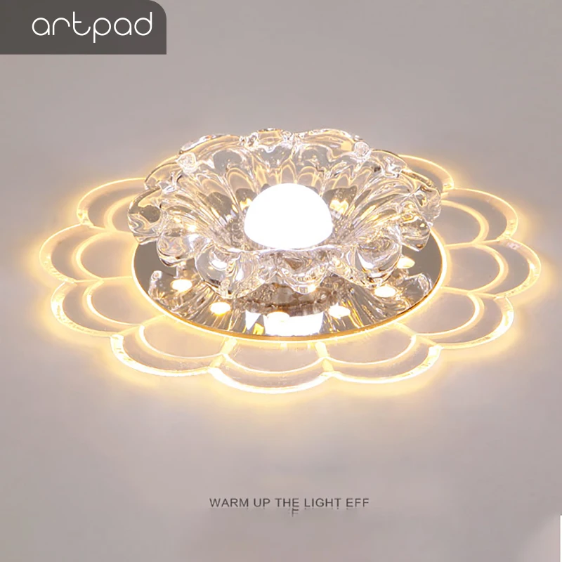 

Artpad Crystal Modern Led Ceiling Light 3W 5W More Lighting Color Choice Surface Mounted Led Ceiling Light Aisle Balcony Foyor
