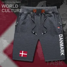 Датские мужские пляжные шорты Дания новые мужские бордшорты флаг тренировка молния карман пот Бодибилдинг хлопок Danmark DK DNK