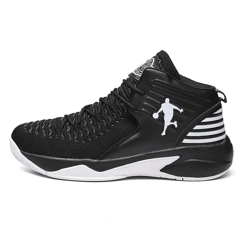 Новые классные баскетбольные кроссовки, легкие и портативные, нескользящая подошва, дышащие и освежающие кроссовки - Цвет: Черный