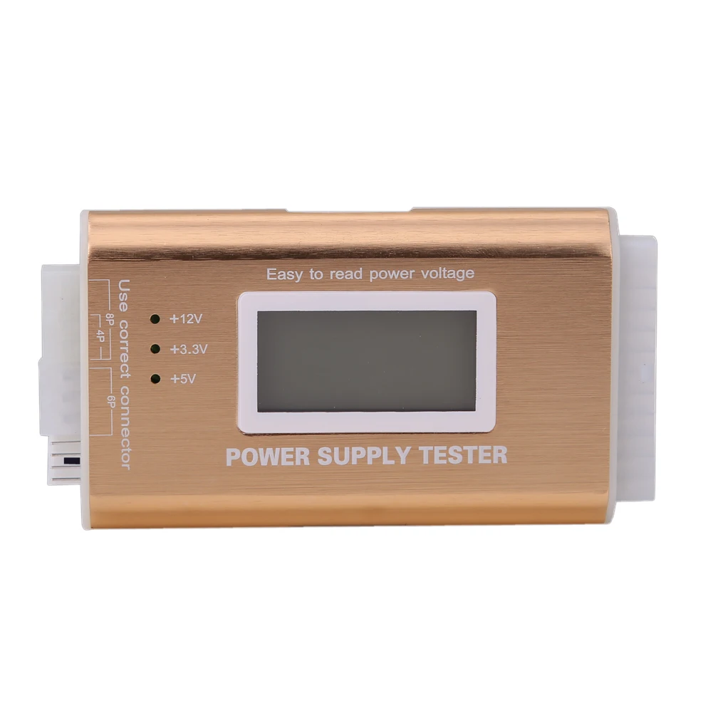 Power Supply Digital LCD Power Supply Tester Support PC 20 24 Pin 4 PSU ATX BTX ITX SATA HDD Interface Gold