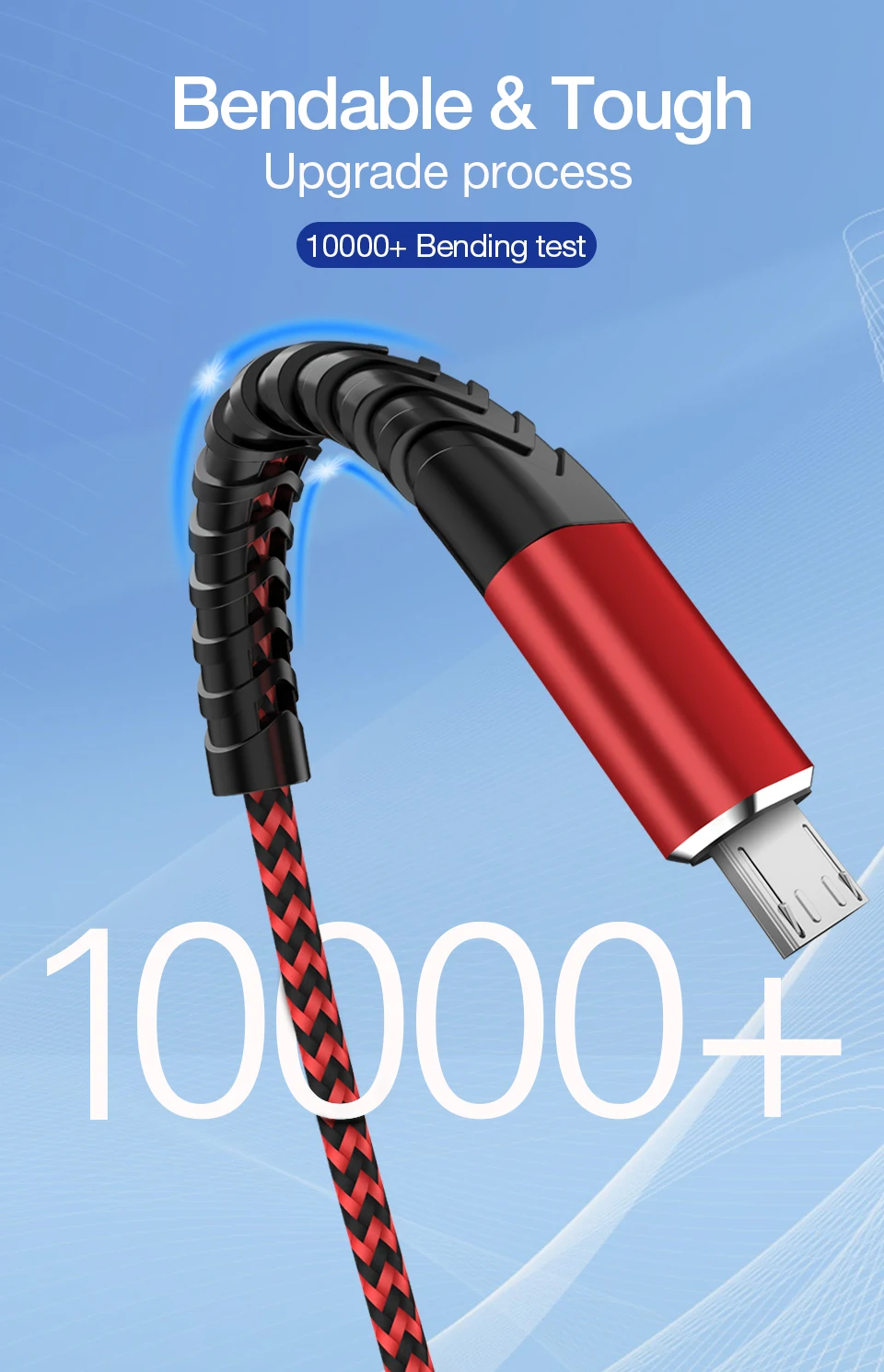 Posugear 2.4A Micro USB кабель для быстрой зарядки USB кабель для передачи данных нейлоновый шнур синхронизации для samsung Xiaomi power bank 2 м Android Microusb кабель