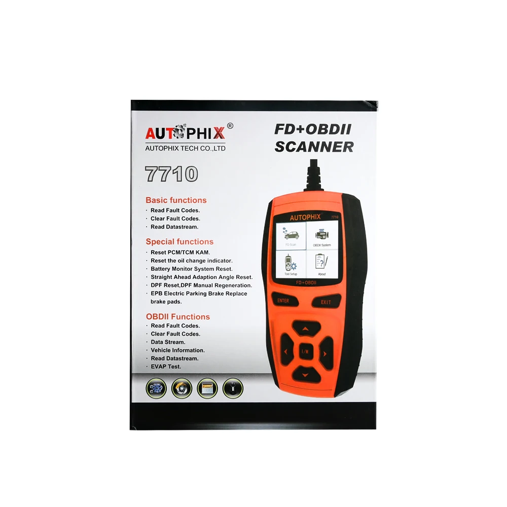 AUTOPHIX 7710 OBDII EOBD OBD2 считыватель кода сканер 7710 сканирующий инструмент