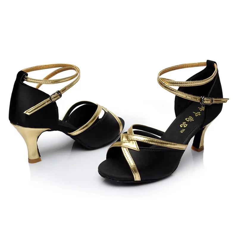 Для женщин женские Бальные вечерние для латиноамериканских танцев, танго Обувь с открытым носком Румба Сальса Танцы Обувь, сандалии обувь на высоком каблуке 5 см/7 см
