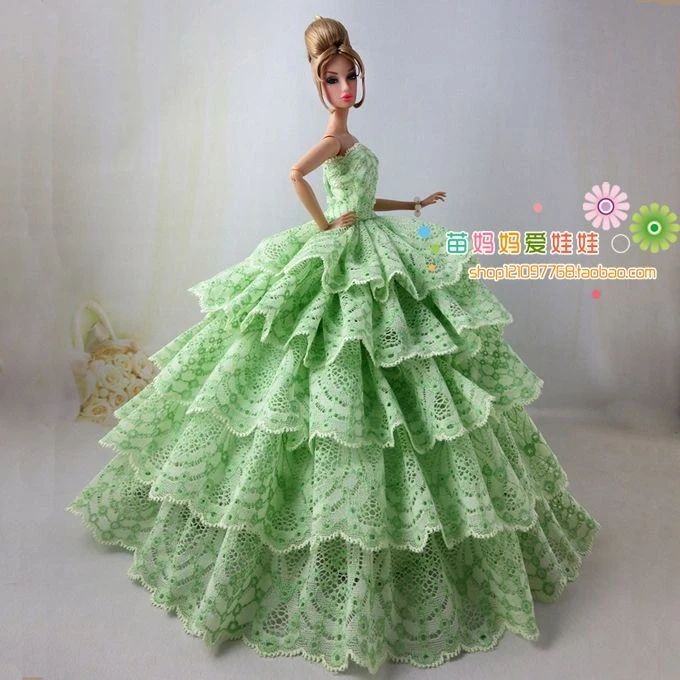 barbie doll green dress