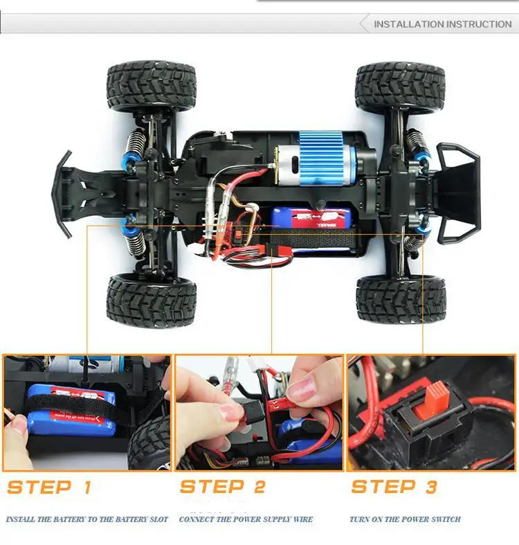 K929 1/18 высокоскоростной 4WD 2 4 ГГц Электрический радиоуправляемый внедорожник