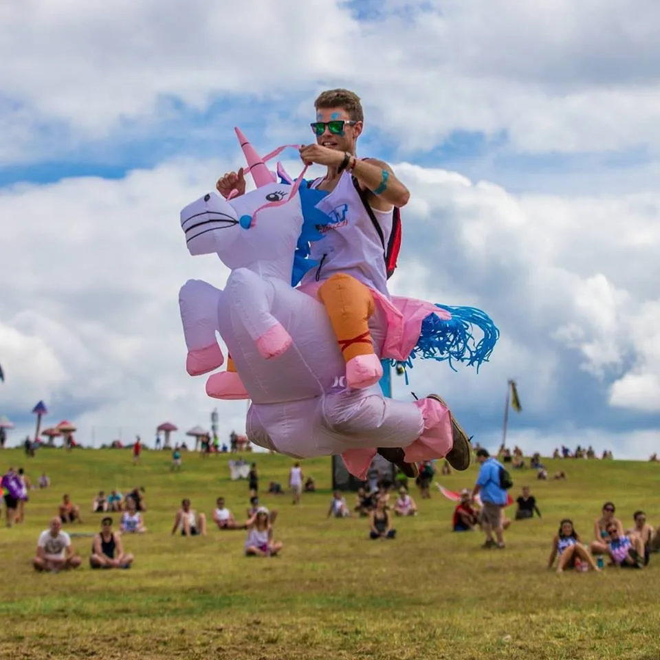 HOT Adulte Halloween Costumes Gonflable Licorne Costumes Tour sur Ciel Cheval Air De Soufflage Up Vêtements