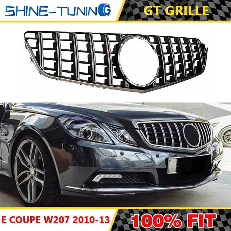Передняя решетка для mercedes E Class w207 GT R grill prefacelift coupe c207 2010 2013 E200 E260 E300|Гоночные