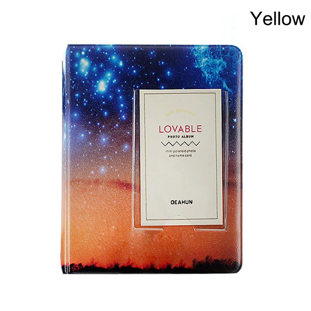 yellow 1 шт. фотоальбом, 64 кармана, 3 дюйма, держатель для карт Instax Mini WXV, распродажа - Цвет: yellow