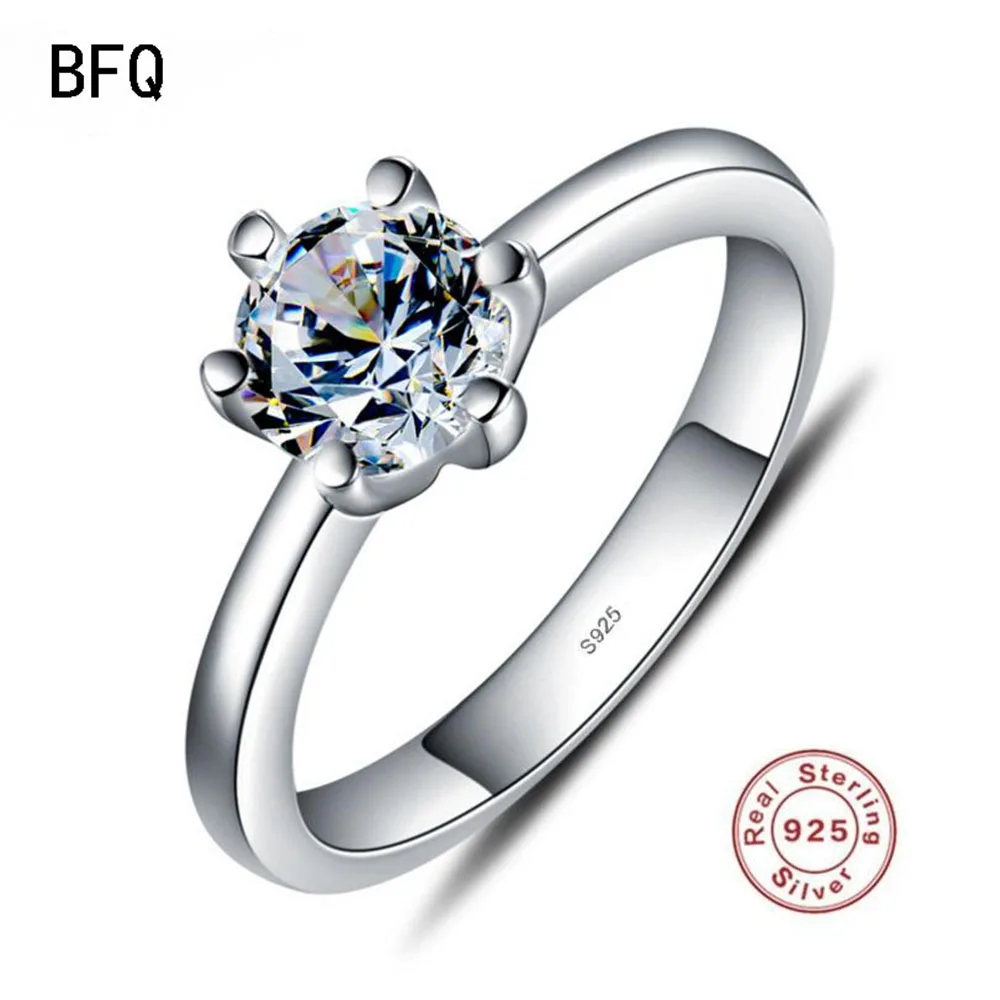 Anel Feminino Women Time-limited 2018 Bfq Hot Sale Offer Women’s Classic 100% S925 Ring Engagement Gift Prom Fine Jewelry Rings