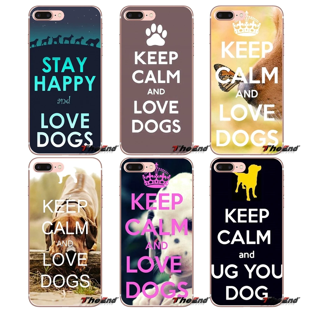Роскошный мягкий чехол для Xiaomi Redmi 4 3 3S Pro Mi3 Mi4 Mi4i Mi4C Mi5 Mi5S Mi Max Note 2 KEEP CALM AND LOVE DOGS |