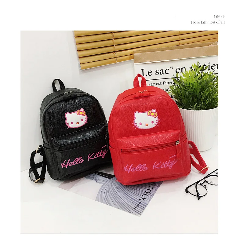 5%-10% кожаный мини-рюкзак hello kitty, милые сумки на плечо для девушек, повседневные женские рюкзаки из искусственной кожи, школьные сумки для девочек