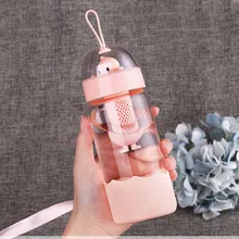 Стеклянный милый свежий простой креативный Портативный Женский индивидуальный тренд чашка для питья 370 мл