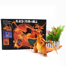 Anime Charizard Y Pikachu PVC figurine PVC Action Figure Collection Model Christmas Gift Toy 13 cm oenux original savage wild animal wolf action figure gray wolf beast wolves model figurine pvc high quality collection toys gift