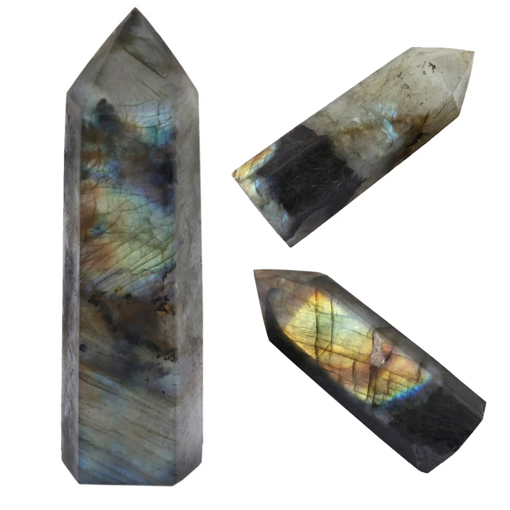 

Natural Fluorite Quartz Crystal Stone Point Healing Stone Hexagonal Fluorite Wand Reiki Mineral Rocks Decor