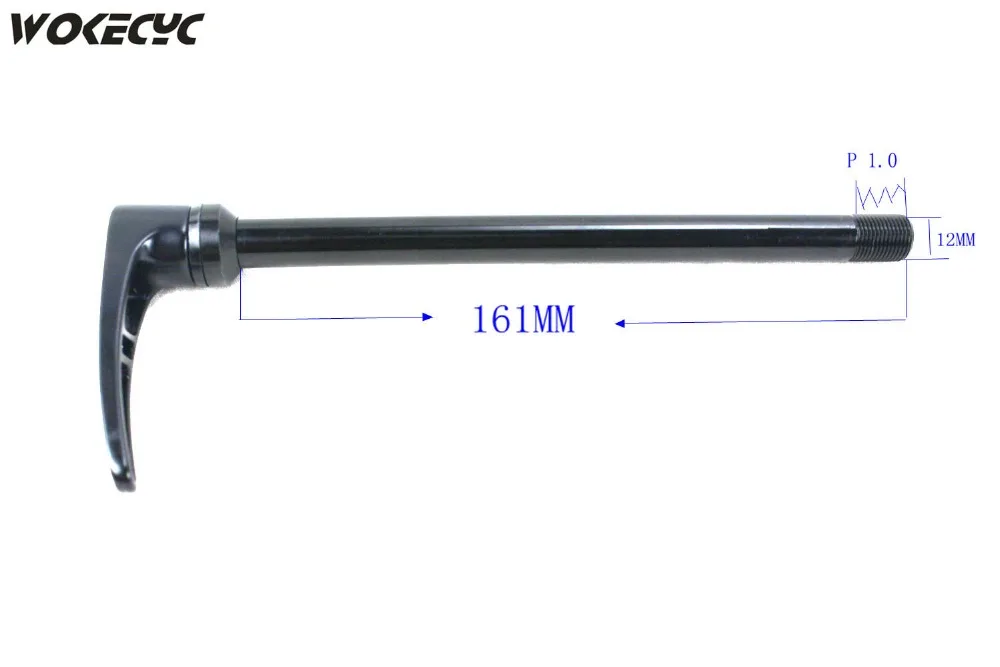 

wokecyc for SYNTACE style REAR THRU AXLE 142*12mm quick release mtb bike replacement QR in anodized Black Thread Pitch 1.0mm