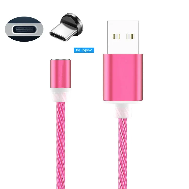 

Type C LED Luminous Flow Magnetic Charger Cable for Google Pixel 3A XL 3 2 Oneplus 3 3T 5 5T 6 6T 7 Pro Nokia X71
