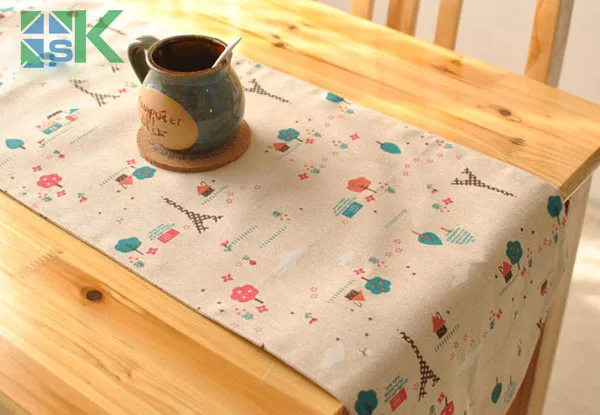 Sk Table Runner Past Style Linen Cloth Minimalist Sk Table Runner Past Style Linen Cloth Minimalist Modern Bedside Sided Flag