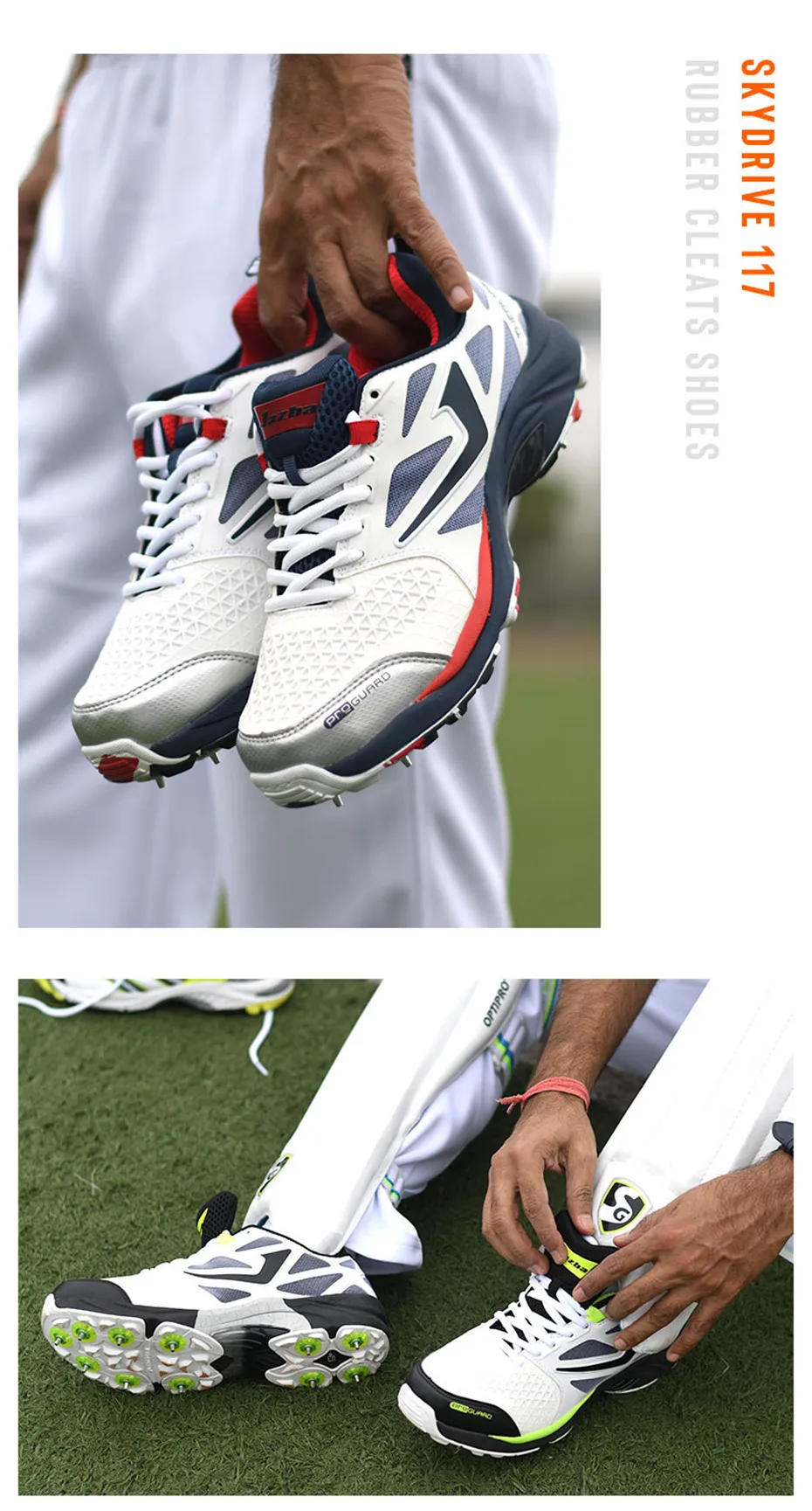 Jazba SKYDRIVE 117 мужские крикет Мульти Спайк Профессиональные легкие спортивные кроссовки Металлический Шип уличная Защитная тренировочная обувь