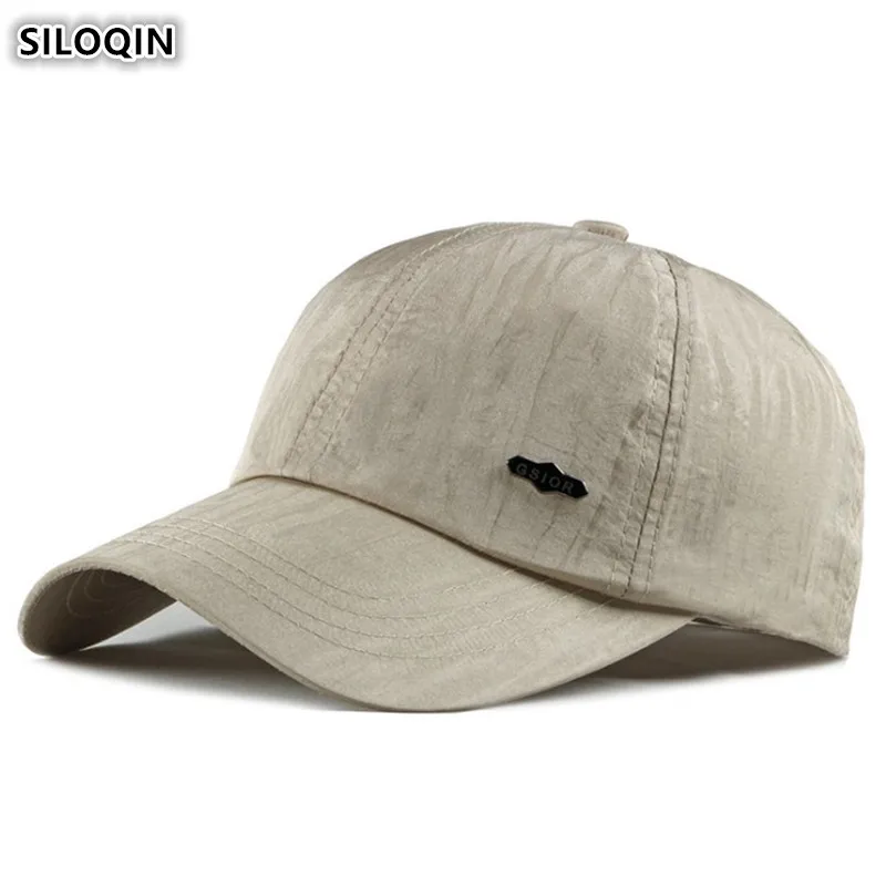 

SILOQIN Snapback Cap Men's Ultra-thin Breathable Baseball Caps Adjustable Size Women's Ponytail Simple Fashion Sports Couple Hat