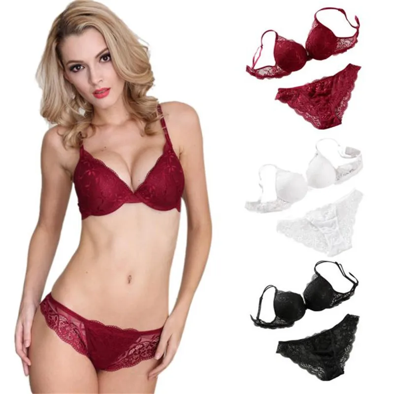 Hot Sale Bra Brief Set Fashion Lingerie Lace Female Bra and Panties