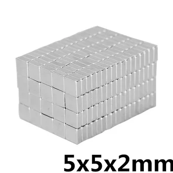 

50pcs 5x5x2 mm N35 Strong Square NdFeB Rare Earth Magnet 5*5*2 mm Neodymium Magnets 5mm x 5mm x 2mm