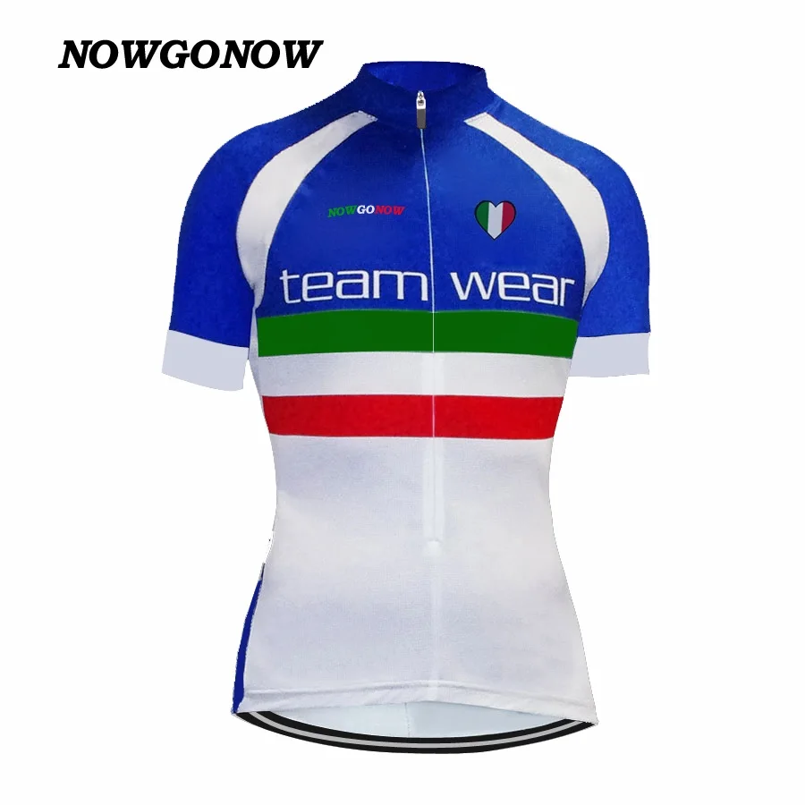 Buy Wholesale MEN cycling jersey Italy flag heart blue