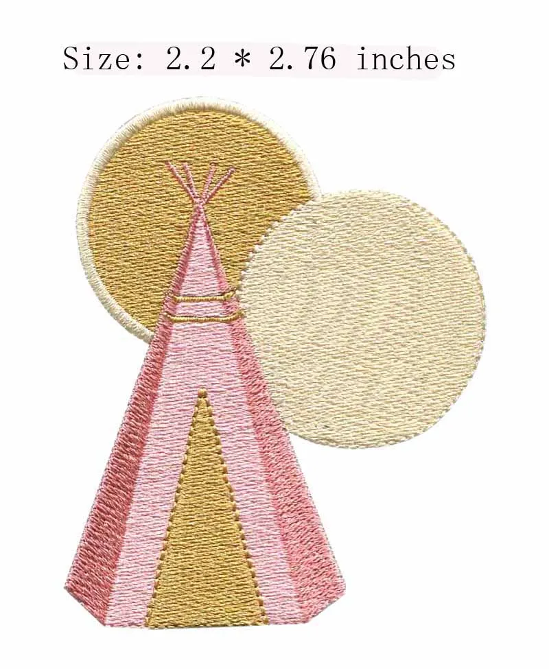 

The circle and steeple 2.2"wide embroidery patch for rhinestone patches/beaded rhinestone applique/small logo
