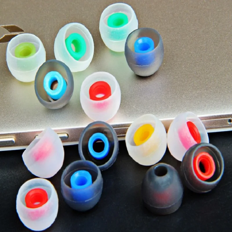 

2pcs/1pair 3.8mm Soft Silicone In-Ear Earphone Covers Multicolor Ear Pads Earbuds Earplugs Cushion For Headphone 5Colors