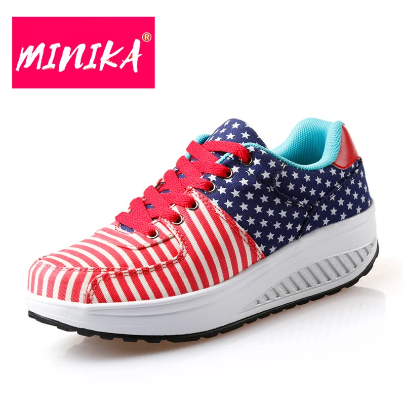 athletic wedge sneakers