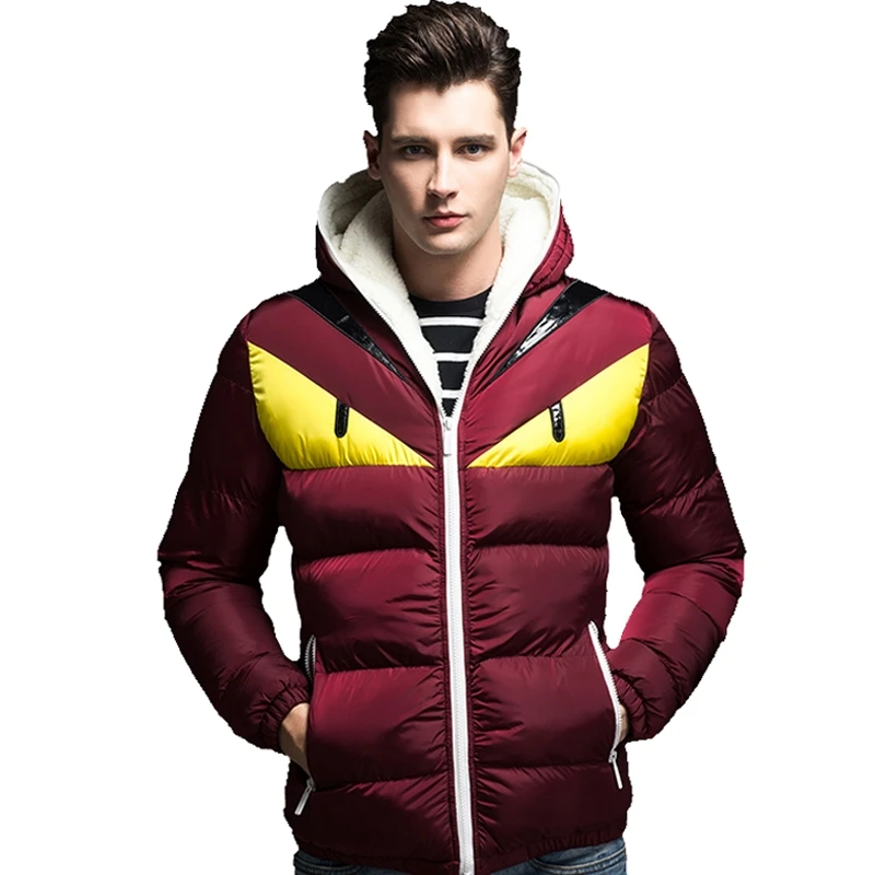 

Asian size Men s Winter Jackets Fashion Hooded Causal Warm thermal outerwear Male Thick eye Anime Overcoats Cotton Padded coat