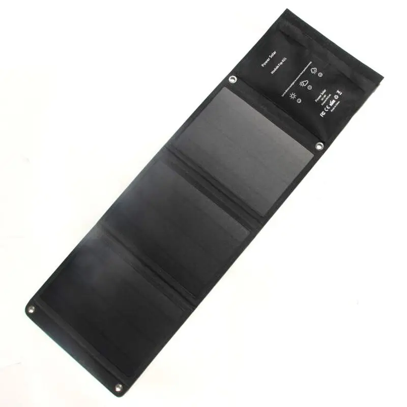 ГОРЯЧАЯ 21 Вт солнечная панель+ складное солнечное зарядное устройство для мобильного Pohone/12 В Автомобильное зарядное устройство двойной Usb5V и Dc18V выход
