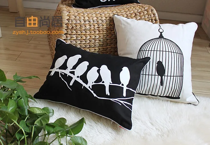Cushion Covers Black White Sofa Throw Pillows Top Quality Cheap Price