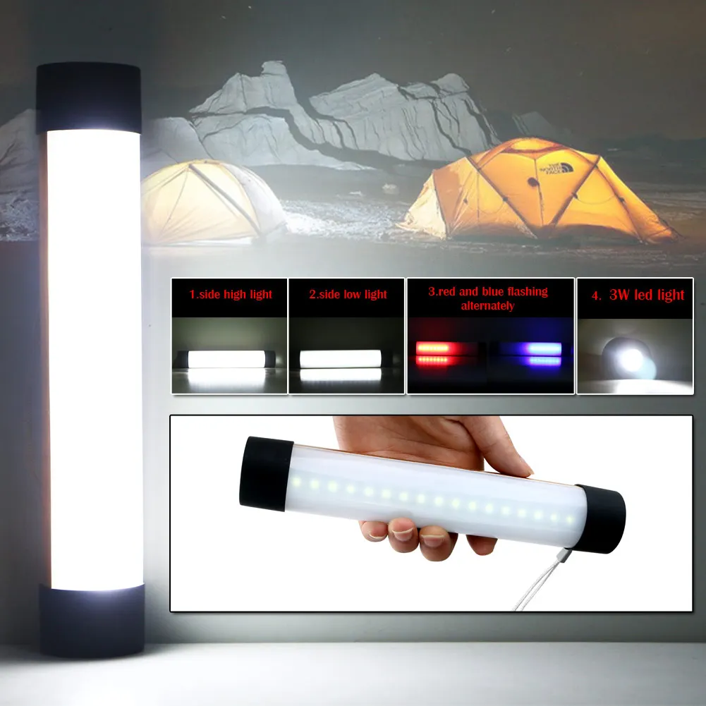 Многофункциональный портативный 3 Вт 33 Led USB Перезаряжаемый рабочий светильник лампа вспышка светильник 4 режима для наружного кемпинга пешего туризма