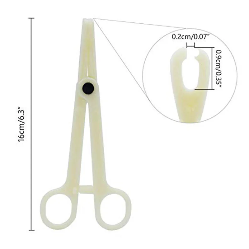 20 шт одноразовые стерильные шлицевые щипцы для пупка зажим круглые открытые плоскогубцы для тела Пирсинг носа инструменты для зажима устройство для пирсинга татуировки