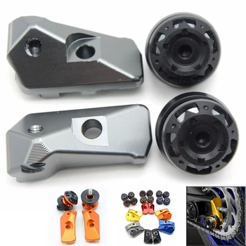 

Motorcycle accessories CNC rear axle spindle chain adjuster block and swingarm sliders for YAMAHA YZF-R3 YZFR3 YZF R3 2015-2017