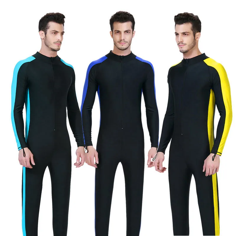 

LAFICIRO Men Long Sleeve Full Body Wetsuit Rashguard One-piece Swimsuit For Men Diving Suit Surf Diving and Swimming