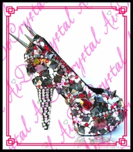 Aidocrystal Damen modische alexandra serie bling bling kristall hohe schuhe strass plattform partei schuhe