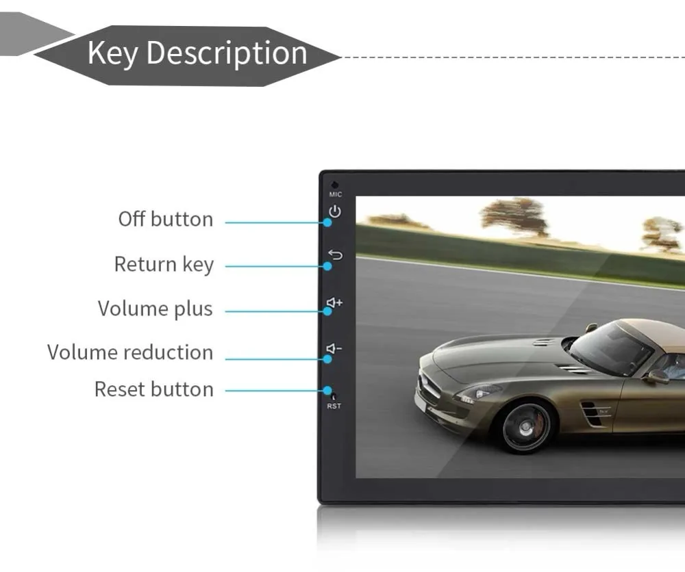 Sale Wholesale 20 units Smart Car Android 7.1 MP5 Player quad core GPS navigation Super slim 7inch tablets multimedia FM Mirror link 18