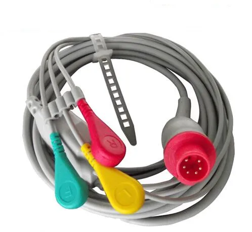 Compatible For Bionet BM3 One-Piece Patient ECG Cable 3 leads,6pin ecg leadwires Snap End IEC Standard Patient Monitor ECG Cable цена Compatible For Bionet BM3 One-Piece Patient ECG Cable 3 leads,6pin ecg leadwires Snap End IEC Standard Patient Monitor ECG Cable цены онлайн