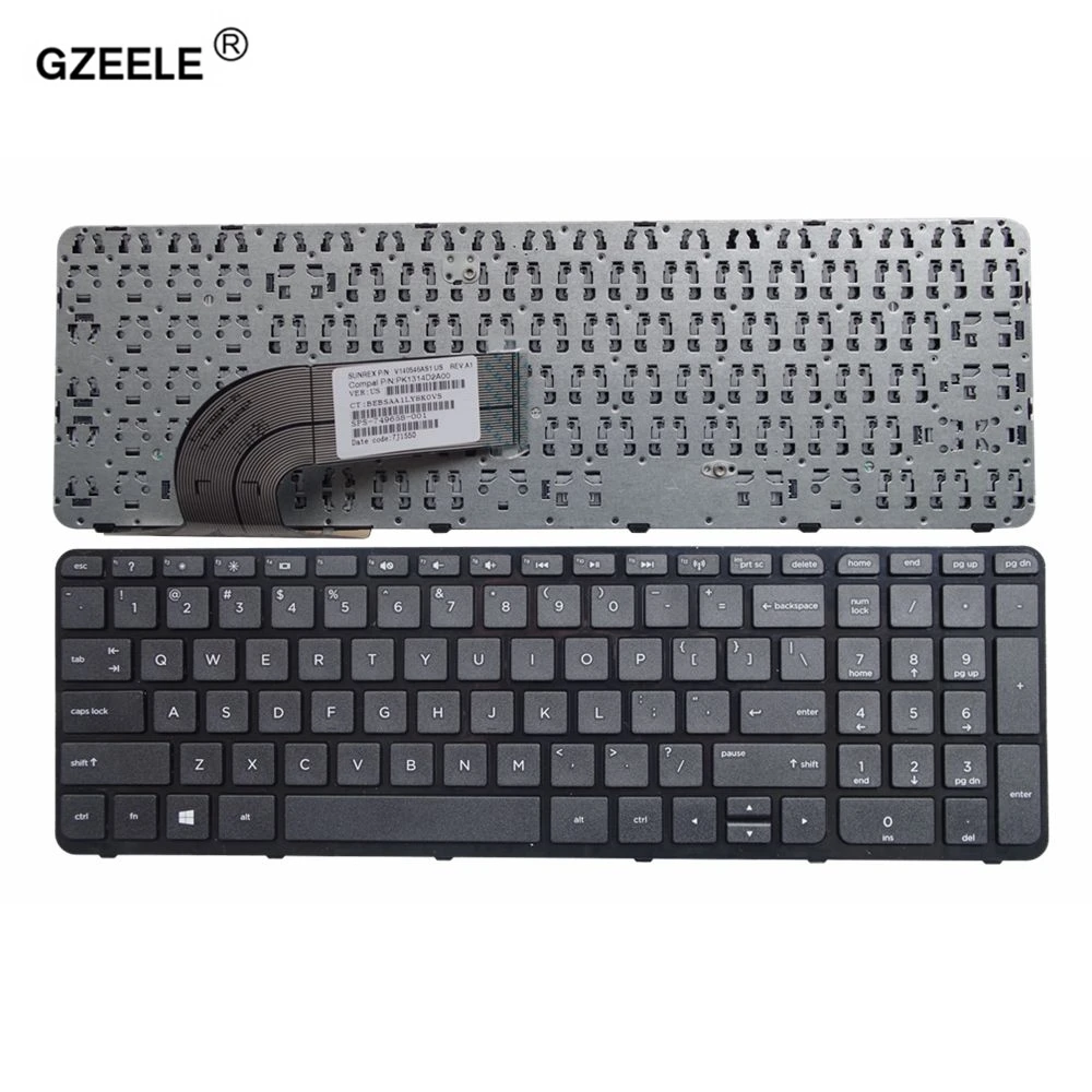  GZEELE English New Laptop keyboard for HP 15-f000 15-h000 15-r000 15-F 15-G 15-H 15-r 749658-001 BL