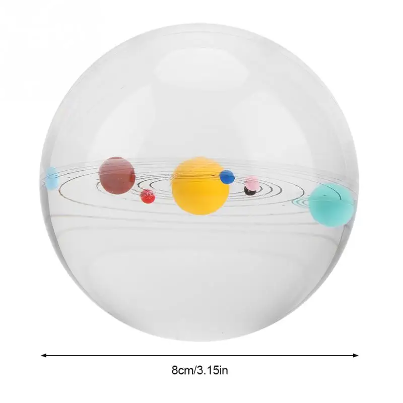 8 см прозрачный кристалл прозрачный шар галактик шар состояние сферы Украшения дома и офиса - Цвет: Solar System