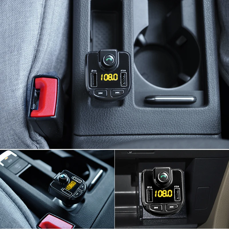 Автомобильный комплект громкой связи беспроводной Bluetooth Aux Mp3 Fm модулятор