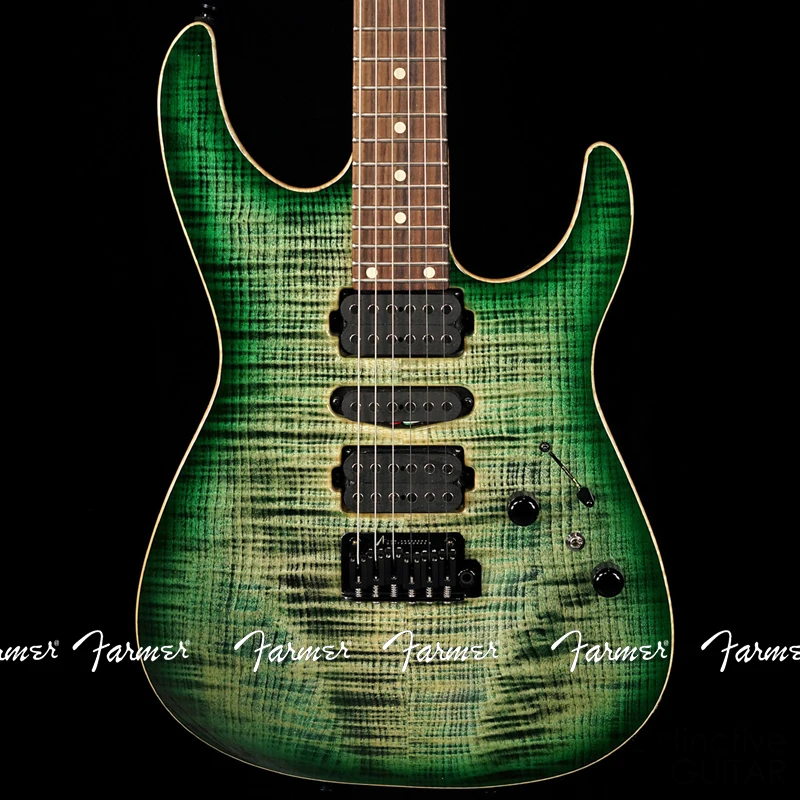 

Farmer customshop Tom 6 string electric guitar /blue tiger striper electric guitar/ free shipping/ Customizable exclusive logo
