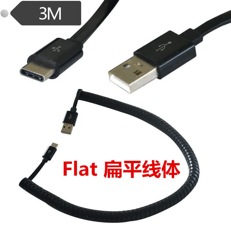 Черный USB 3. 0 Type C штекер к 3 1 для зарядки данных м длинный кабель шнур провод 10