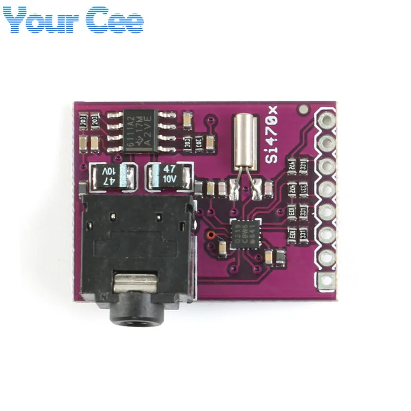 Si4703 FM Tuner Evaluation Board Radio Tuner Development Board Module with 3.5MM Headphone Audio Jack (6)